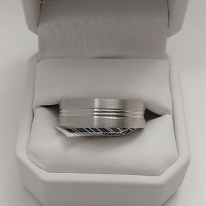 Tacori Wedding Band Ring Men's 18k White Gold